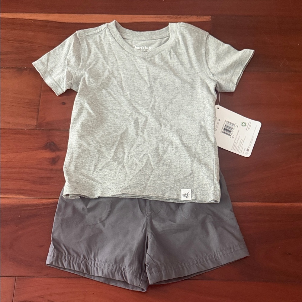 Burt's Bees Baby Gray Outfit Set